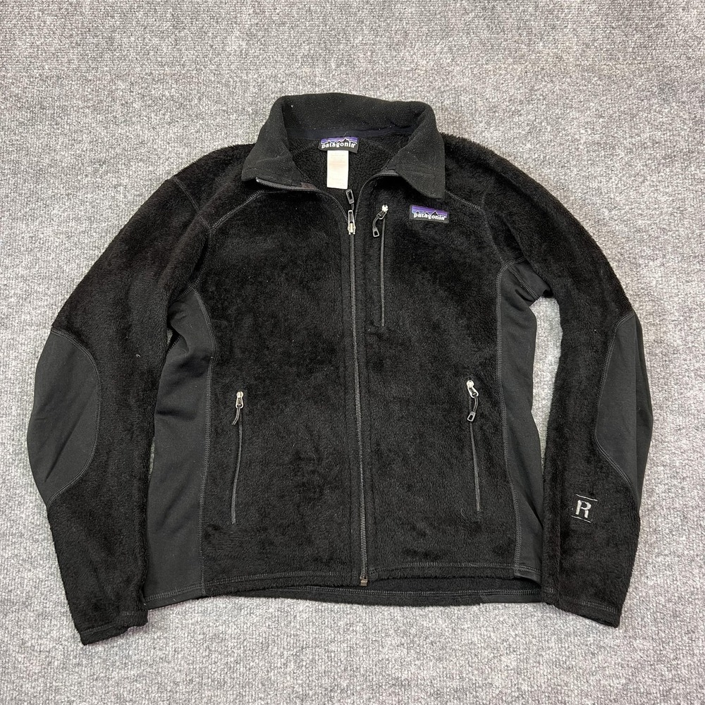 Patagonia R2 Jacket Womens XS Black Fleece Full Zip Pockets Lightweight